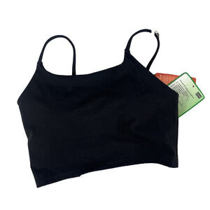 Creora Moto Run Power Fit Sports Fitness Black Halter Bra size Small